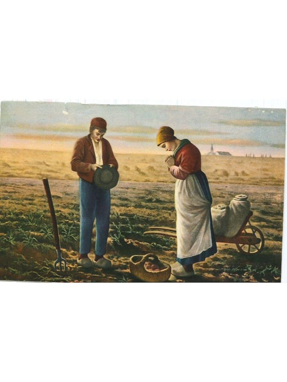 🎨 2 for $20 🎨Vintage Calendar Print "Praying for a Harvest" 4x6.75